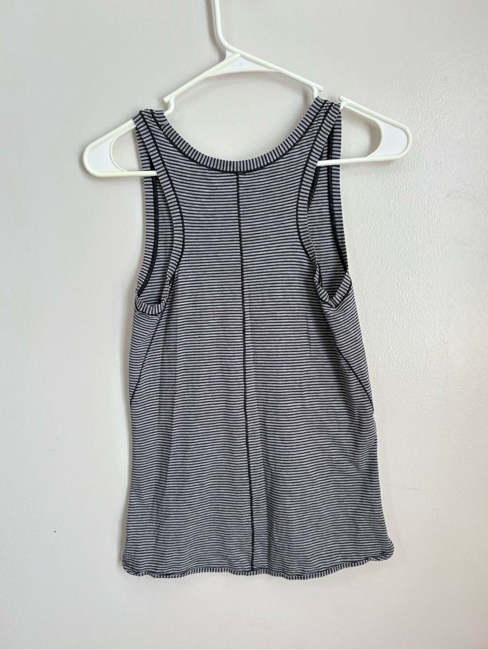 LULULEMON Black & Gray Striped Athletic Tank - Picture 2 of 3